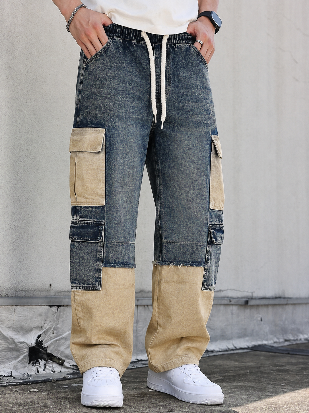 Youth Carpenter Jeans with Contrast Panel Details (L172 \ 16)